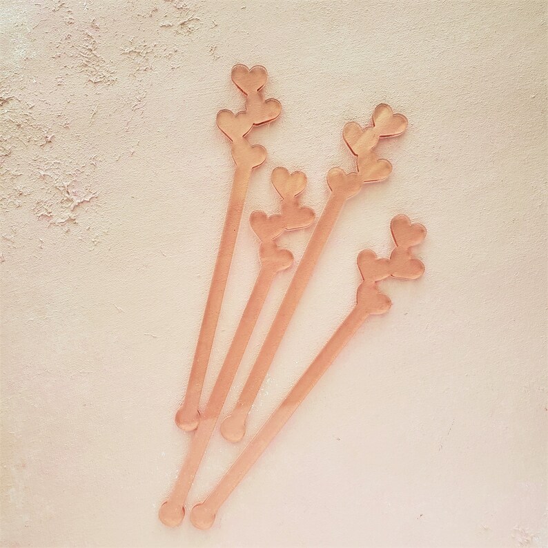 Valentine's Day Stir Stick, Galentine's Drink Stir Sticks, Blush Drink Stirrer, Love Swizzle Sticks, Valentine's Party Cocktail Drink Sticks Hearts