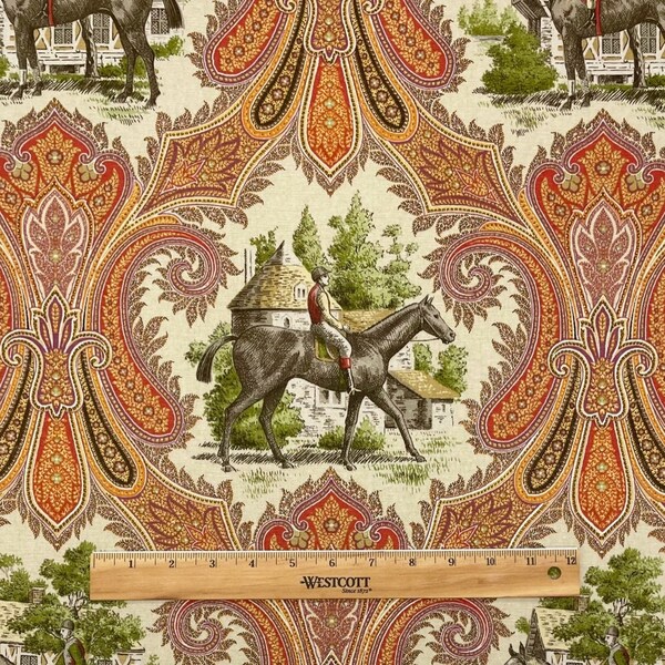Equestrian Fabric Etsy
