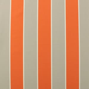 P Kaufmann ODL CABANA STRIPE Tangerine Orange Gray Outdoor Indoor Drapery Furniture Upholstery Pillow Basketweave Fabric By The Yard 54"Wide