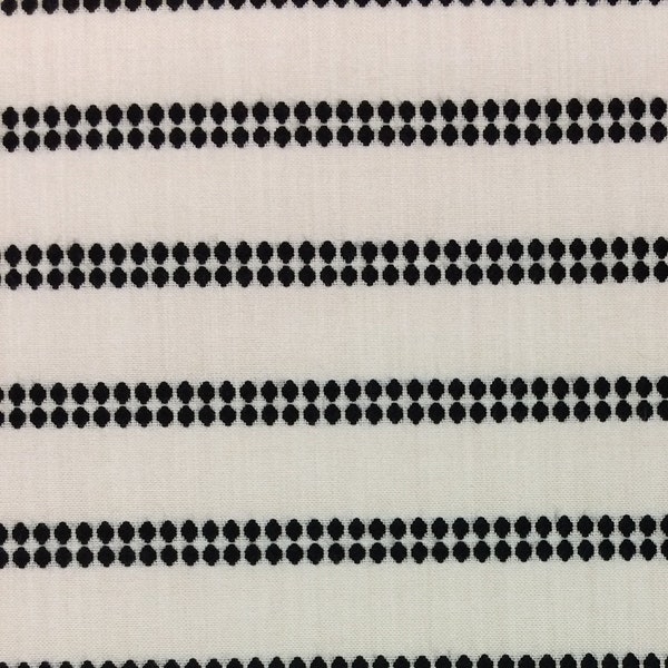 BALLARD DESIGNS Sunbrella® Boden Sand/Black Cream Black Woven Striped Outdoor Indoor Drapery Furniture Cushion Pillow Fabric By Yard 54"W