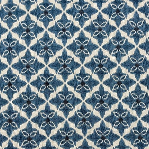 Lacefield Designs EVA Lapis Blau Natürliche Blumen Medaillon Drapierung Polster Kissen Handwerk Kissen Bettwäsche Stoff Schüttgut 54 "Breit
