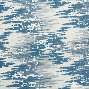 KRAVET Jeffrey Alan Marks Whitecap River Blue 100% Linen Pillow Cushion Upholstery Bedding Drapery Contemporary Fabric By The Yard 54&quot;Wide