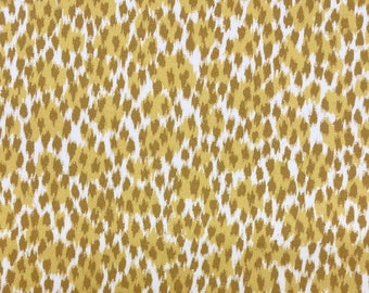 P Kaufmann ARNAUD LEMON Yellow Cheetah Leopard Ocelot Animal Skin Print Upholstery Pillow Craft Cushion Bedding Fabric By Yard 54"Wide