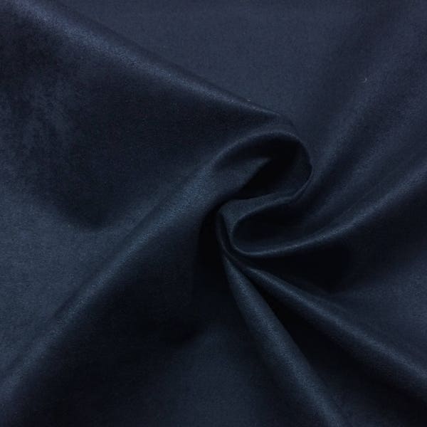 DESIGNER MICROFIBER INDIGO Blue Suede Type Microsuede Craft Upholstery Pillow Cushion Drapery Bedding Fabric By The Yard 54"Wide