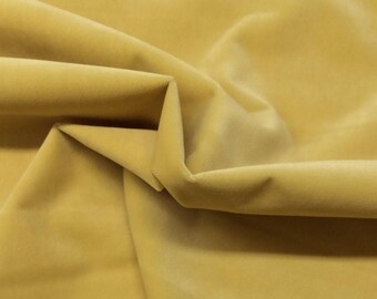 Ballard Designs QUEENS VELVET YELLOW Pillow Cushion Upholstery Crafts Bedding Drapery Designer Fabric 2.75 Yards 54"Wide #BD545