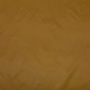 May include: A close-up of a brown fabric with a subtle grid pattern. The fabric has a smooth, slightly shiny texture.