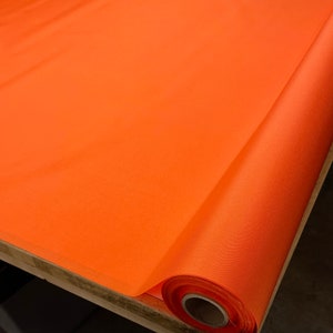 CORDURA ® Blaze ORANGE 500D Nylon Waterproof Outdoor Light Urethane Coated DWR Durable Water Repellent Bag Fabric By the 1/2(0.5) Yard 59&quot;W