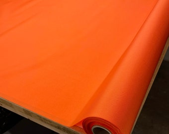 Tela para bolsas CORDURA® Blaze ORANGE de nailon 500D, impermeable, ligera, recubierta de uretano, DWR, duradera y repelente al agua, por 1/2 (0.5) yarda, 59" de ancho