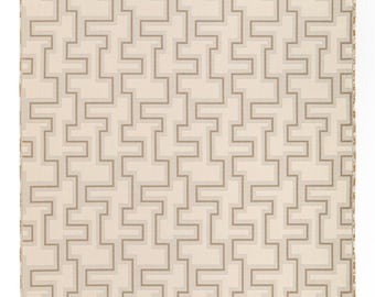 SUNBRELLA® 145656 RESONATE DUNE Beige Geometrico per mobili da esterno e da interno, cuscino per tappezzeria, tessuto tagliato su misura, larghezza 54"