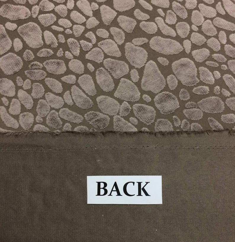 Ballard Designs LEOPARD VELVET TAUPE Gray Cheetah Velvet Pillow Cushion Upholstery Bedding Drapery Fabric By The Yard 56Wide #BD462