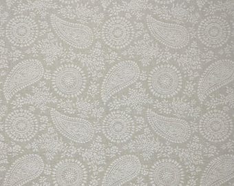 BALLARD DESIGNS Crypton® GELLER Dove Gray Paisley Floral Tapicería para cortinas de interior Cojín Almohada Tejido de alto rendimiento cortado a medida 54"W