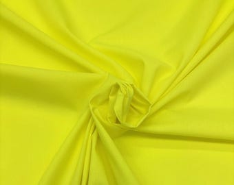 FESTES FLORESZENTES GELB Ripstop Poly-Baumwolle 4,5 Unzen Bekleidung Taschen Handwerk Reißfester Weicher Starker Stoff Durch Die 1/2 (0,5) Yard 69 "B