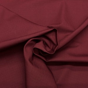 BURGUNDY MAROON 100% Cotton Ripstop Apparel Grade Uniform Tear Resistant Crafts Bags Cotton Durabel Fabric 67"Wide image 1