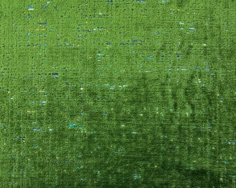 P Kaufmann CITY LIGHTS Velvet EMERALD Green Vintage Look Heirloom Upholstery Pillow Craft Cushion Bedding Fabric By Yard 54"Wide