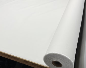 Solid WHITE Canvas 100% Cotton Duck 12 oz Apparel Jackets Uniform Upholstery Crafts Bags Backpack Cotton Fabric By The Yard 68"W