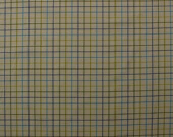 P Kaufmann MYRTLE BEACH ZINC Green Yellow Blue Plaid Stripe Woven Upholstery Pillow Craft Cushion Bedding Fabric By The Yard 54"Wide #D3268