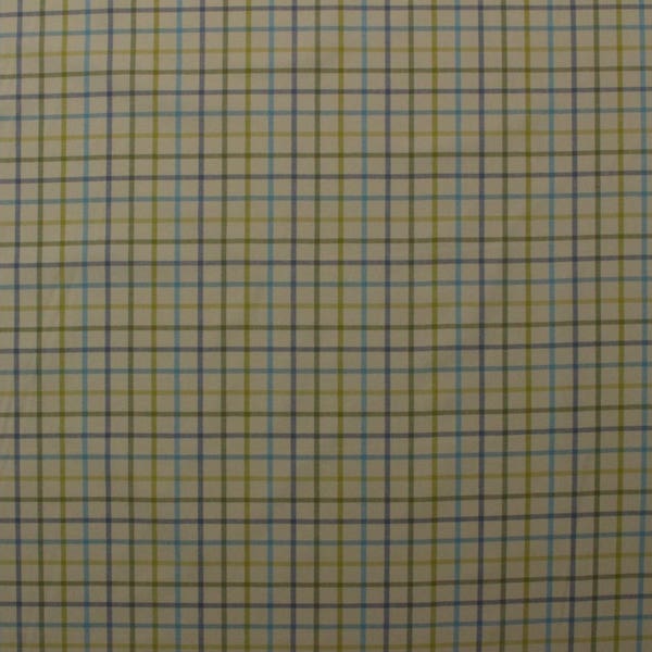 P Kaufmann MYRTLE BEACH ZINC Green Yellow Blue Plaid Stripe Woven Upholstery Pillow Craft Cushion Bedding Fabric By The Yard 54"Wide #D3268