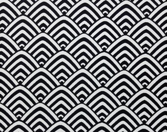 TEMPO® TERRASOL OASIS Black White Geometric Mountains Outdoor Indoor Cushion Upholstery Soft Woven Jacquard Fabric By Yard 60"Wide