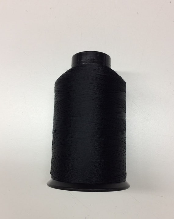 Size 92 Outdoor Indoor Bonded Polyester Sewing UV Thread BLACK One 4 Oz  SPOOL T90 Approx 1,125 Yards for Fabric Upholstery Etc Best Deal 