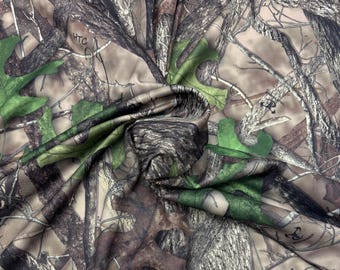 TRUE TIMBER HTC Green Brown Camouflage Wooded Polyester Knit