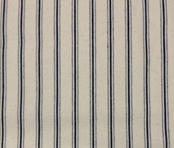6987413 Waverly CLASSIC TICKING NAVY 654142 Ticking Stripe Upholstery And  Drapery Fabric