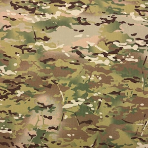 MULTICAM Ocp NY/CO Ripstop Soft 3.5 oz Army Military Spec Camo Apparel Uniform Tear Resistant Nylon Cotton Fabric By 1/2(0.5) Yard 60&quot;W