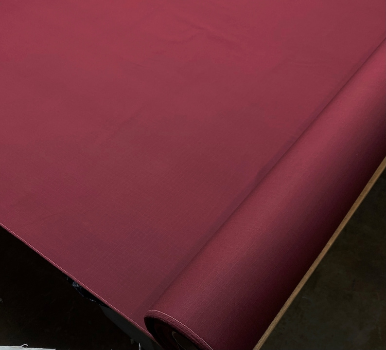 BURGUNDY MAROON 100% Cotton Ripstop Apparel Grade Uniform Tear Resistant Crafts Bags Cotton Durabel Fabric 67"Wide image 2
