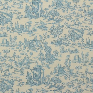 Tela de algodón COVINGTON CHELSIE SWAN con diseño de perro de campo azul y boscoso, para tapicería, almohadas, cojines, cortinas y ropa de cama, cortada a medida, 137 cm de ancho.