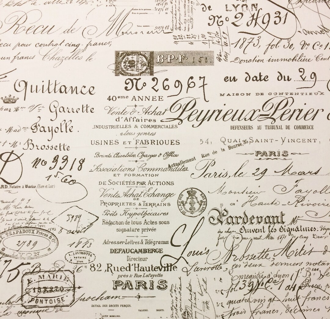 Lacefield Designs DOCUMENT SEPIA BROWN Paris French Script Postage Pillow Cushion Bedding