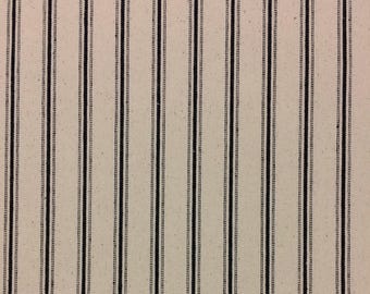 Ballard Designs VINTAGE TICKING BLACK Stripe 100% Coton Draperie Rembourrage Oreiller Craft Literie Tissu par cour 54" de large