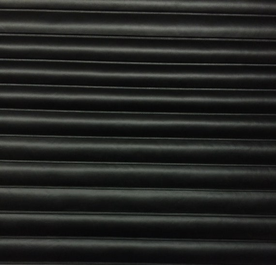 Premium Vinyl Supreme PLEATED BLACK VINYL Ribbed Faux Leather Auto Rv Marine Boat Outdoor Waterproof Fabric By The Yard 54"Wide