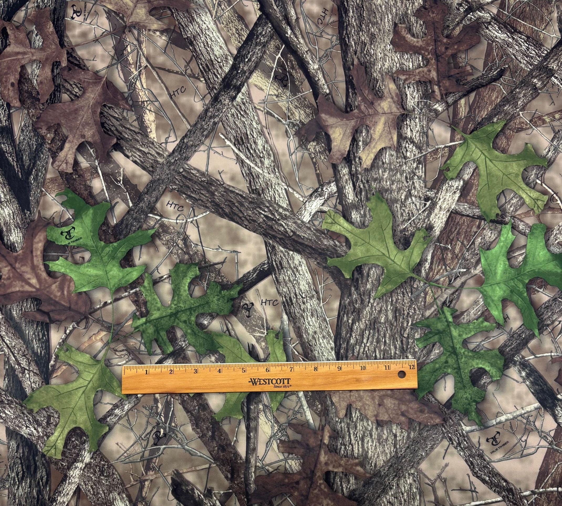 TRUE TIMBER HTC Green Brown Camouflage Wooded Polyester Knit