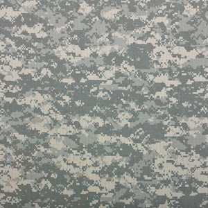 ACU Army Combat Uniform Digital Camo Gray NY/CO Ripstop Military Camo Apparel Bags Fire & Tear Resistant Fabric By 1/2(0.5) Yard 61&quot;W