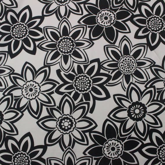 GOLDING Stoffe VOLLBLÜTE schwarz weiß große abstrakte Floral Gardinen Kissen Handwerk Bettwäsche Bezugsstoff Meterware 54