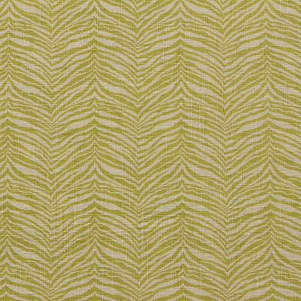 Designer TIGER STRIPE OLIVE Yellow Natural Zebra Stripe Animal Print Drapery Upholstery Pillow Craft Bedding Linen Like Fabric By Yard 54"W