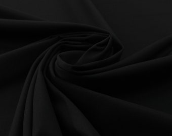 Solid Classic Black Canvas 100% Cotton Duck Apparel Jackets Uniform Upholstery Crafts Bags Backpack Cotton Fabric 67"Wide