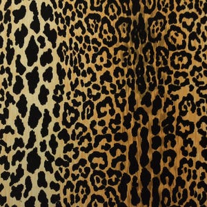 BALLARD DESIGNS SERENGETI Camel Black Gold Leopard Cheetah Tiger Velvet Pillow Cushion Crafts Upholstery Drapery Fabric By The Yard 54"Wide