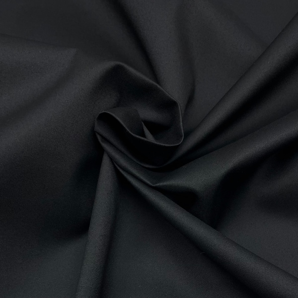 Solid Black Canvas Poly Cotton Twill 7 oz Apparel Jackets Uniform Upholstery Crafts Bags Backpack Fabric 62"Wide Best Deal!!!