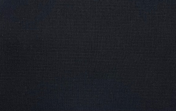 SOLID CLASSIC BLACK Ripstop Poly Cotton Apparel Grade Uniform Bags Crafts Tear Resistant Soft Strong Fabric By The 1/2(0.5) Yard 67"W