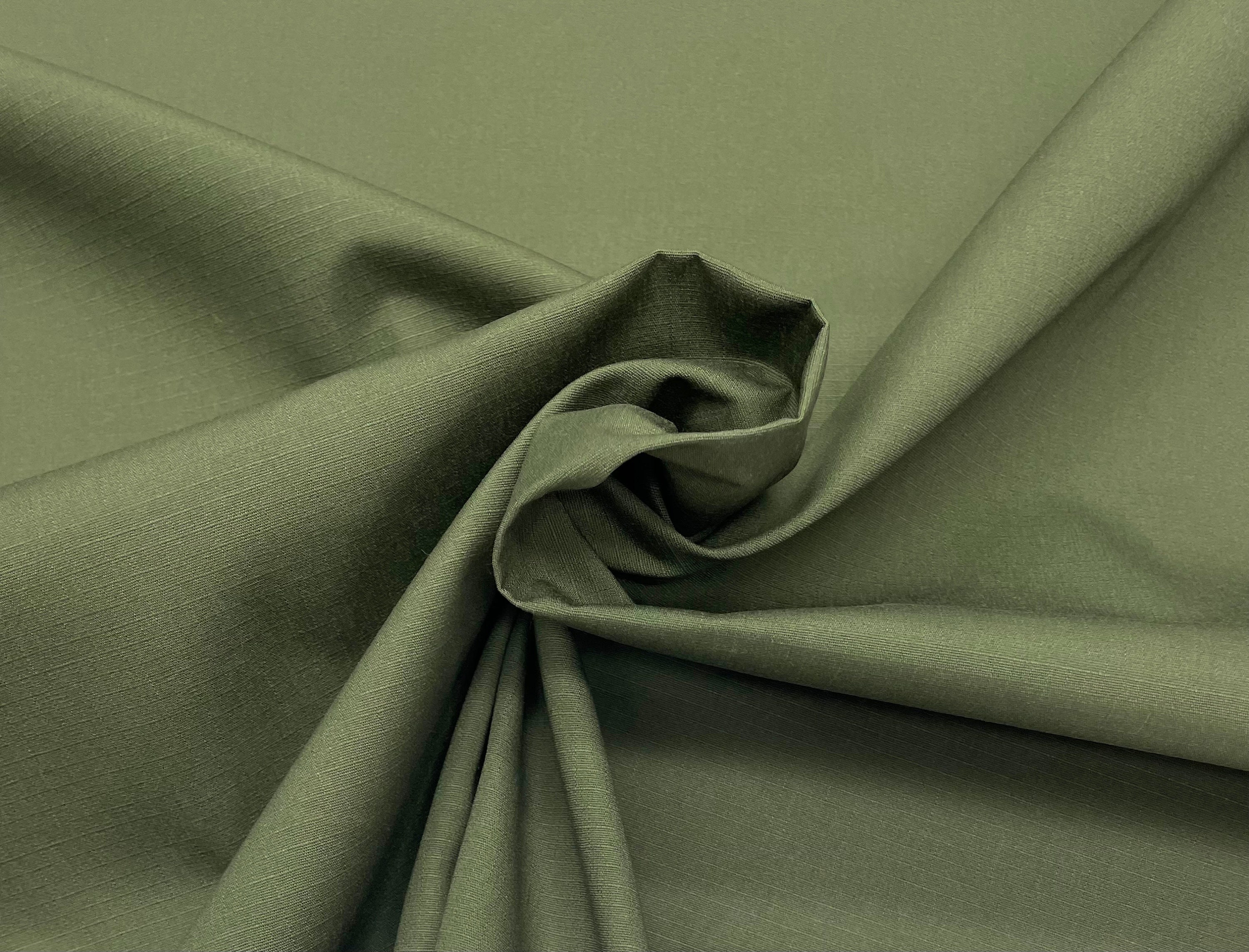 Fabric Pure Cotton Elastane Manchester Corduroy Olive Cable