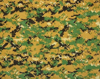 MARPAT WOODLAND 70D Nylon Ripstop Military Spec USMC Logo Camo Multiuso Tela resistente al fuego y al desgarro cortada a la medida 67 "W