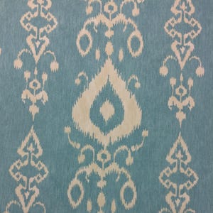 Mill Creek TULLAHOMA ICECAP BLUE Ikat Designer 100% Cotton Upholstery Pillow Craft Cushion Bedding Fabric By The Yard 54&quot;Wide #D3289