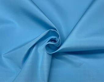 Lona 100 % acrílica para exteriores, color azul Carolina, lisa, para muebles de interior y exterior, tapicería, bolsos de mano, almohadas, tela cortada a medida, 54" de ancho