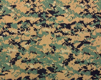 Marine Digital Camo Woodland Marpat Camouflage NY/CO No LOGO  Canvas Army Authentic Apparel Uniform Fabric By 1/2(0.5) Yard 61"W