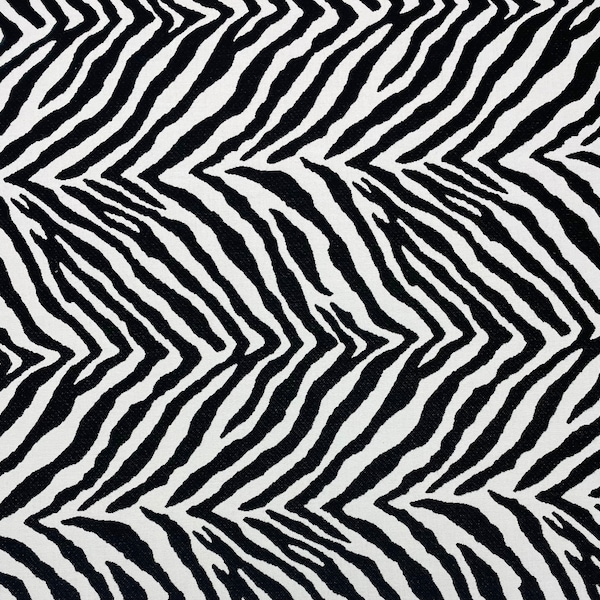 SUNBRELLA® 146110-0002 NEW NAMIBIA Noir Black Zebra Skin Outdoor Indoor Cushion Drapery Upholstery Woven Jacquard Fabric By Yard 54"Wide