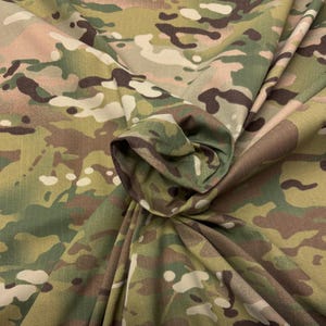 MULTICAM Ocp NY/CO Ripstop Soft 3.5 oz Army Military Spec Bdu Camo Apparel Uniform Tear Resistant Nylon Cotton Fabric By Yard 60&quot;W