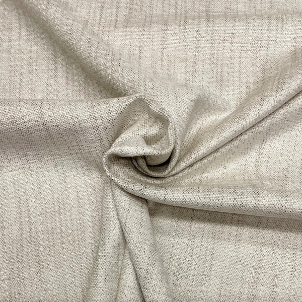 BALLARD DESIGNS Crypton® PARKTON Parchment Beige Indoor Drapery Furniture Cushion Pillow Performance Woven Basketweave Fabric By Yard 54"W