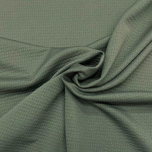 POLARTEC Grid POWER Air Pale Army Green Jacket Coat Apparel Grade Warm Soft Stretch Lining Fabric By The 1/2(0.5) Yard 67&quot;W Made in USA