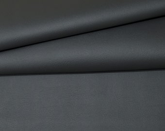 VINYL PLUS Dark GRAY Pleather Faux Leather Auto Rv Marine Outdoor Indoor Waterproof Multi-use Fabric By The Yard 54"Wide