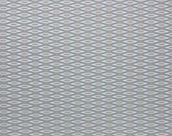 BALLARD DESIGNS Crypton® FAYGO Rain Blue Mineral Ivory Diamond Geo Upholstery Cushion Pillow Woven High Performance Fabric By Yard 54"W